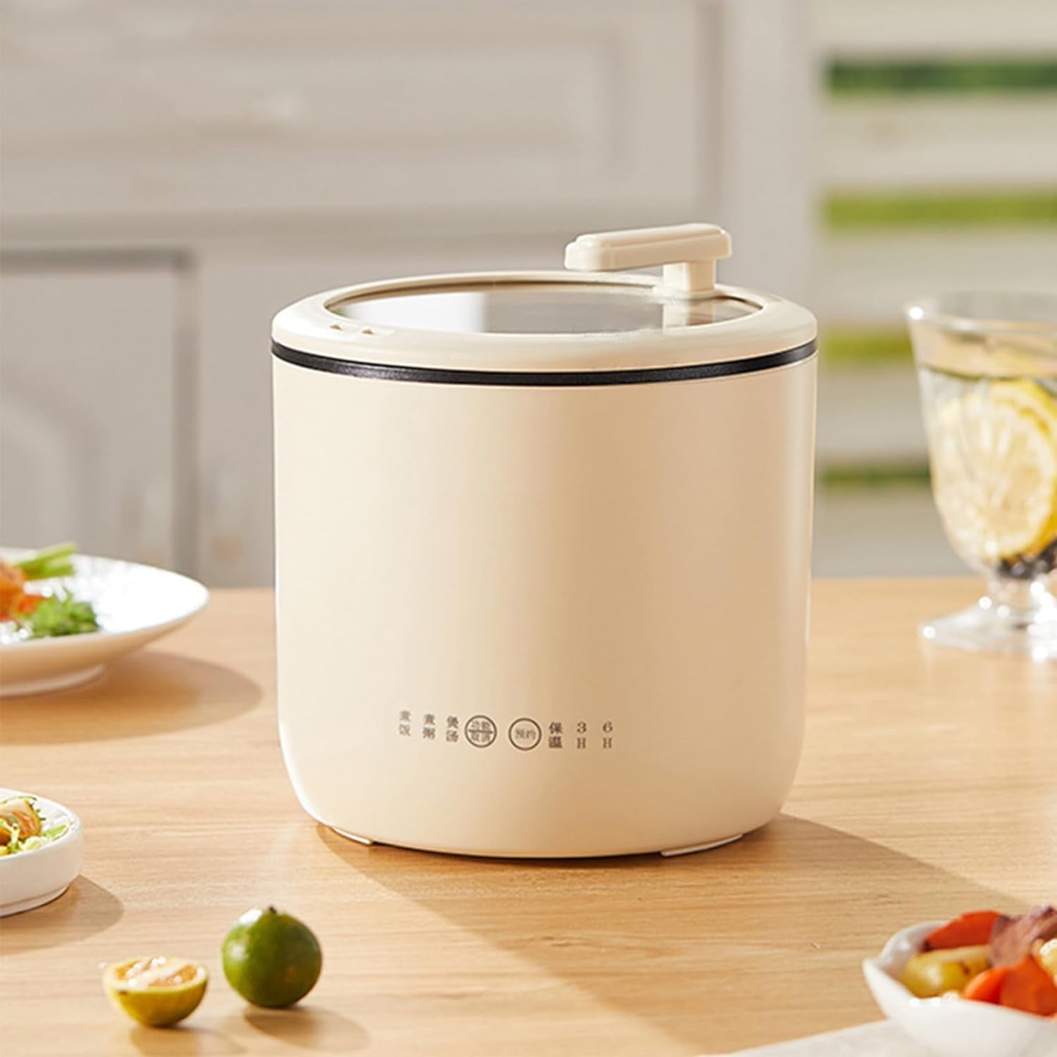 HIBIBUD 2026 New Mini Rice Steamer 220V Dorm Maker Low Power Smart Cooker Student Pot Porridge Cooker, for Dorms, Students, Small Kitchens, Porridge, Rice Cooking, Easy Meal Prep