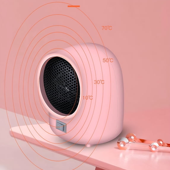 HIBIBUD 2026 New Mini Space Heater Fan Portable for Home Office Indoor Use,Ceramic Heating with Overheat Protection,Us Plug,400W Energy Efficient,Small Size for Desk Use,Quiet Operation