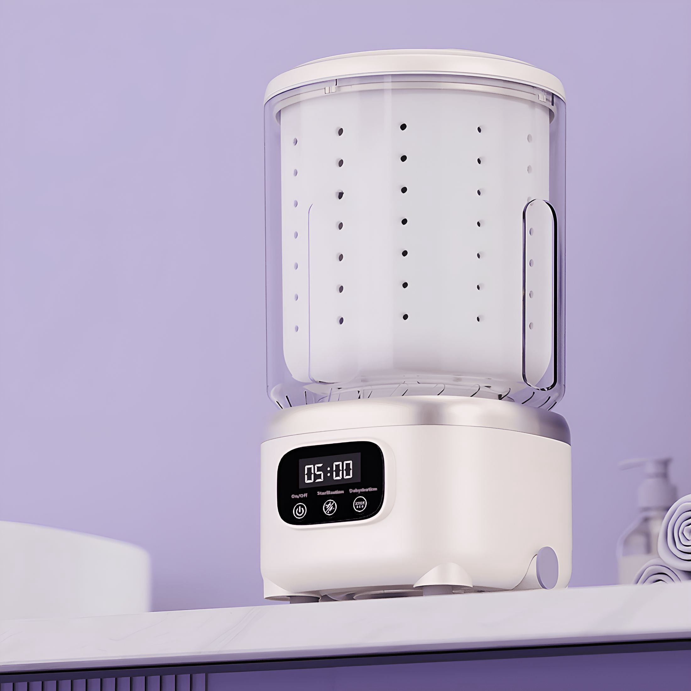 HIBIBUD 2026 New Mini Washing Machine 2L Portable Washer and Dryer for Travel and Dormitory Cordless Underwear and Socks Washing and Drying Portable Mini Washing Machine