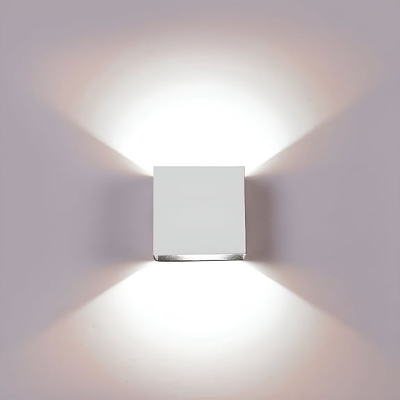 HIBIBUD 2026 New Modern Led Wall Sconce Lighting Fixtures Aluminum,Modern Wall Lamp,Up Down Wall Mount Lights Mini Metal for Living Room Hallway Bedroom Decor,White,White Light