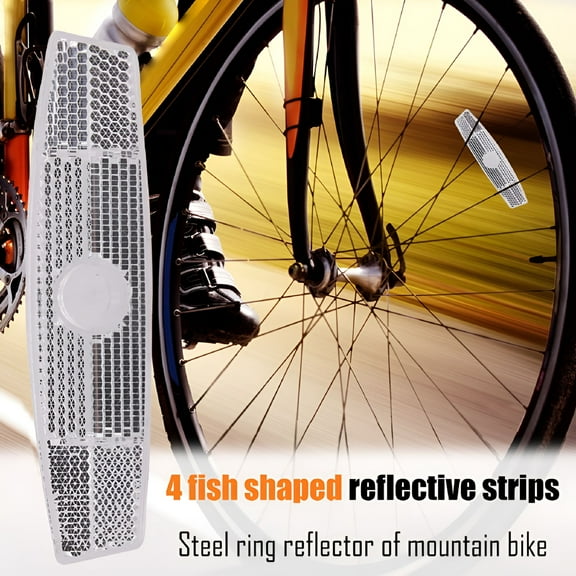 HIBIBUD 2026 New Mountain Bike Reflector Set Mtb Bicycle Front Rear Reflectors Night Riding for Cycling, Night Rides, Mountain Biking, Road Safety.