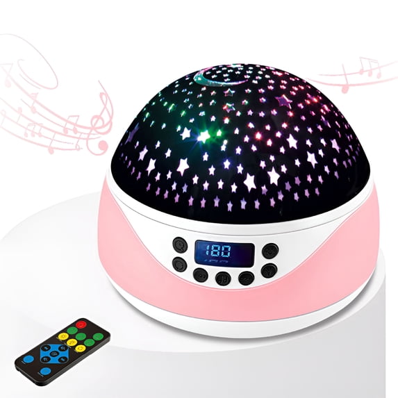 HIBIBUD 2026 New Night Light for Kids with Music&Timer Baby Night Light Star Projector White Noise Machine for Baby Sleeping Soother 12 Soothing Sounds Remote Control Timer for Nursery Children