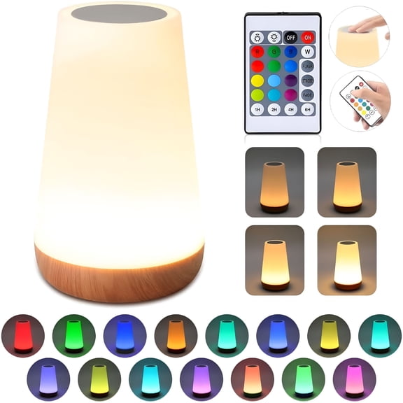 HIBIBUD 2026 New Night Light,Portable Dimmable Touch Lamp,Small Desk Lamp for Nightstand,Ambient Dim Mood Lighting,Rechargeable Warm Lamp with Remote for Bedroom Living Room Outdoor Camping(1Pc)