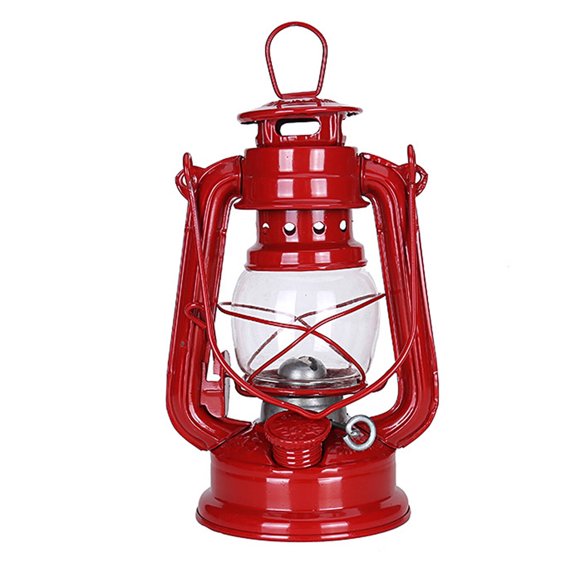 HIBIBUD 2026 New Nightlight Creative Shape Oil Lamp Multi Purpose Use Static Lighting Effect Camping Lantern for Camping Outdoor Emergency 7.48In Red