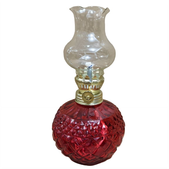 HIBIBUD 2026 New Oil Lamp Multifunctional High End Luxe Style Glass Lamp Stable & Reliable Vintage Crystal Design Night Lights,Red