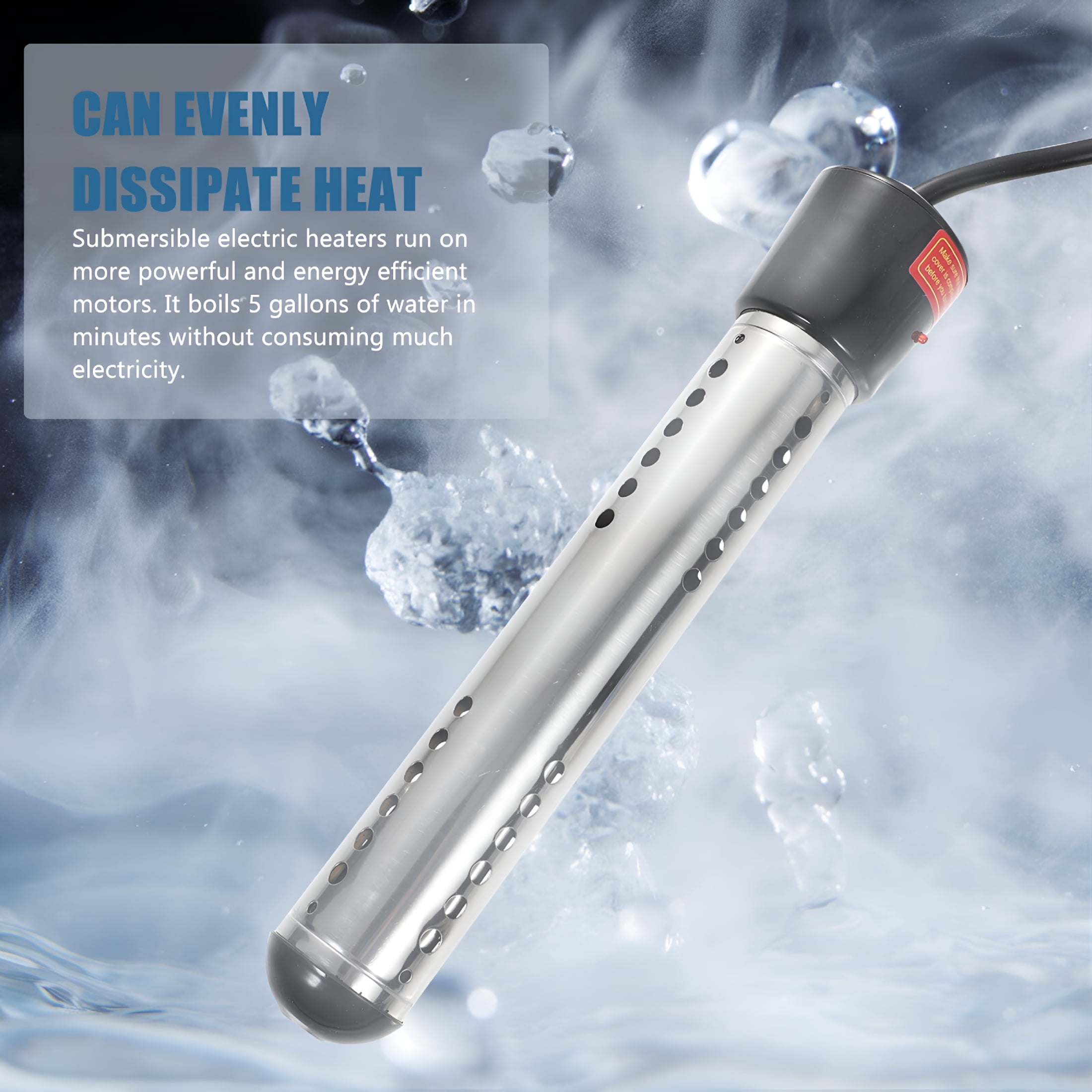 HIBIBUD 2026 New Pool Heater,Portable Stainless Steel Above Ground Pool Heater for Pool,Spa,Hot Tub,Fountain