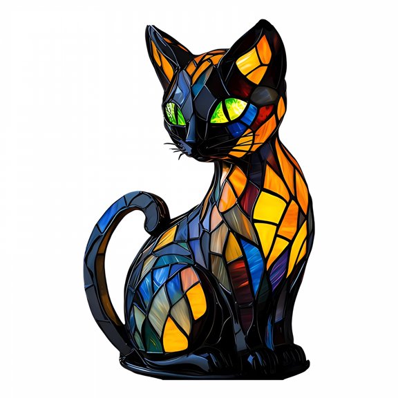 HIBIBUD 2026 New Popular Cats Lamp,Resin Animals Table Lamps Series ,Pretty Cute Cat Shaped Tabletop Night Light Cute Lamp,Vintage Animals Night Light Home Decor
