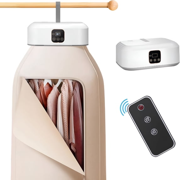 HIBIBUD 2026 New Portable Clothes Dryer,Mini Laundry Dryers with Remote Control,Small Compact Foldable Electric Drying Machine with Dry Bag for Travel,Rv,Home,Apartment