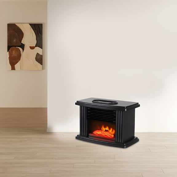 HIBIBUD 2026 New Portable Electric Space Heater,3-Speed Flame Heater Fireplace 1000W Air Heating,Small Electric Fireplace Heater for Bedroom, Office, Living Room, Dorm