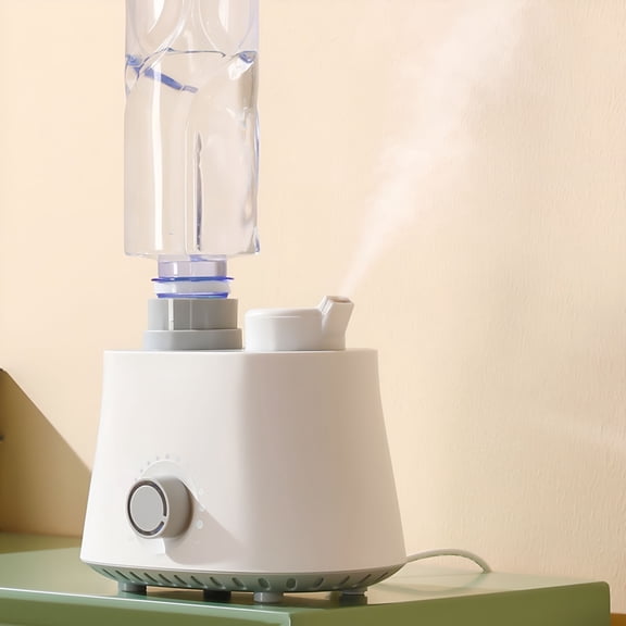 HIBIBUD 2026 New Portable Humidifier for Water Bottle,Ultrasonic Quiet Travel Humidifier with Adjustable Mist,Plug-In Personal Desk Humidifier for Home Office Bedroom Car