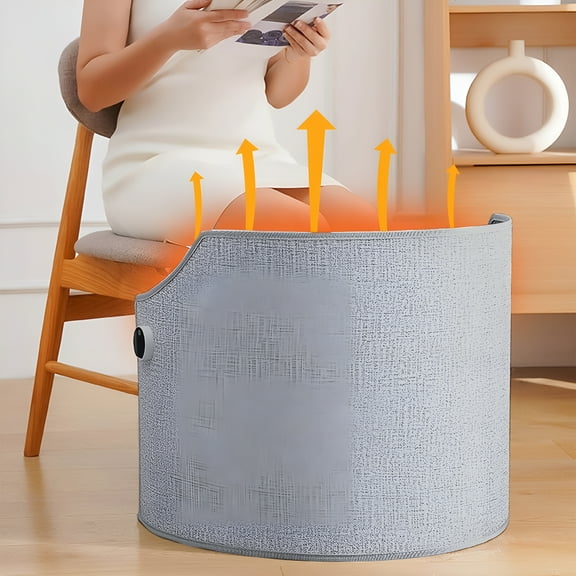 HIBIBUD 2026 New Portable Leg Warmer with Soft Blanket, Under Desk Leg Foot Knee Heater, Small Space Heater, Radiant Heater Indoor Use for Foot Leg, Overheat Safety Protection, Quiet, Easy Setup