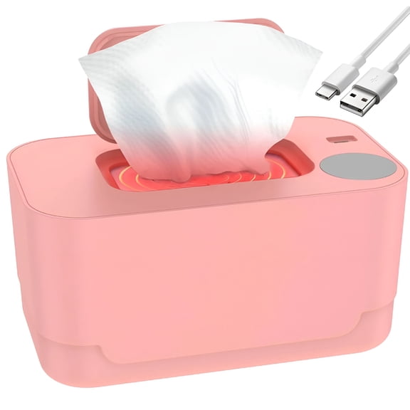 HIBIBUD 2026 New Portable&Silent Usb Baby Wipe Warmer and Baby Wet Wipes Dispenser for Nursery, Bedroom, Diaper Bag, Travel, White