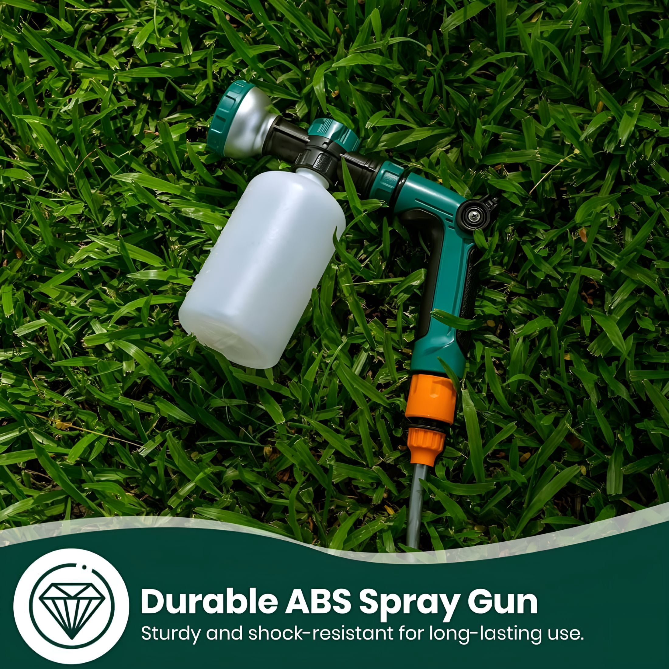 HIBIBUD 2026 New Portable Sprinkler,Hose End Sprayer for Liquid /Soap | Yard & Garden Feeder with 16Oz / 500Ml Bottle for Fertilizing and Watering Plants | Car Dog Wash Hose Attachment Nozzle