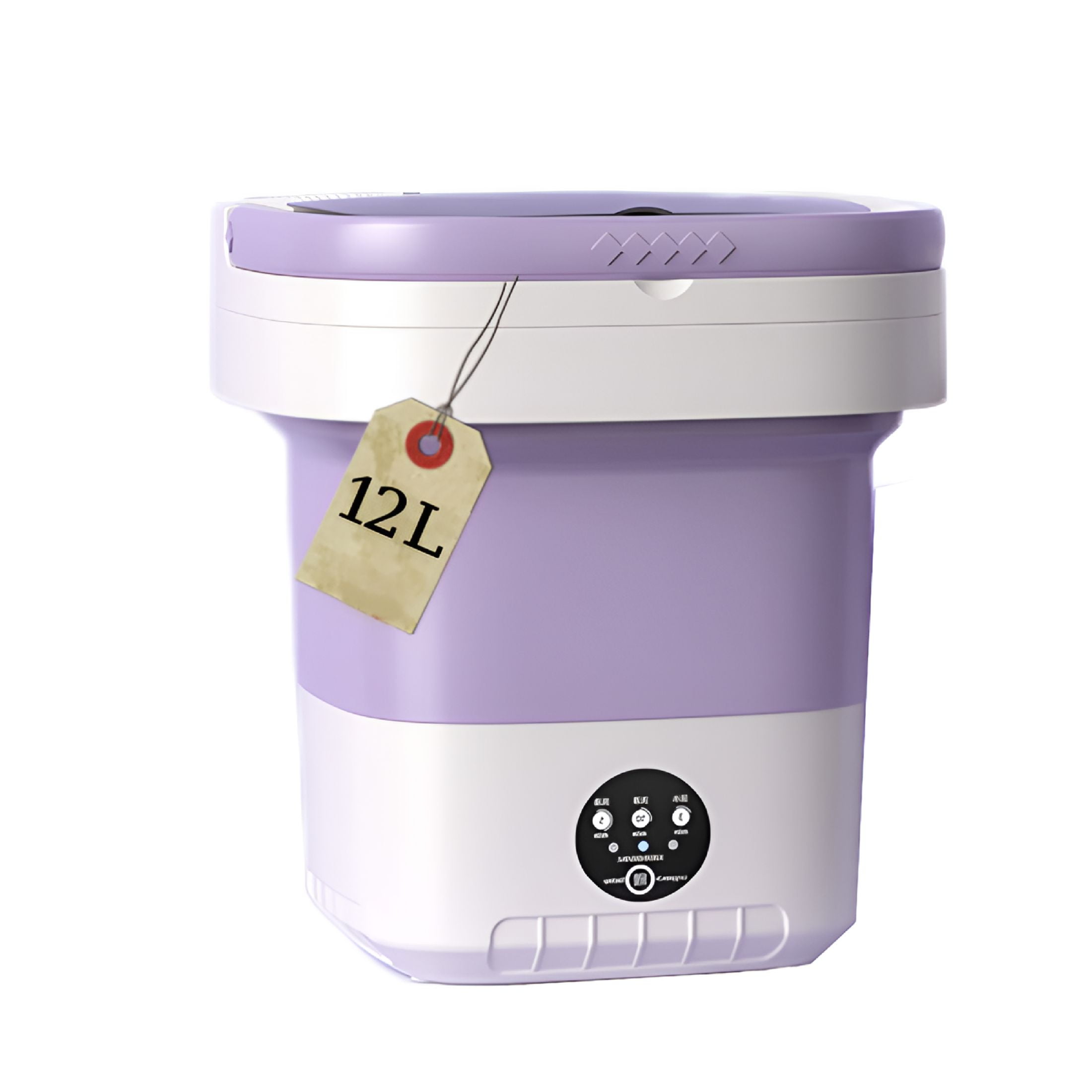 HIBIBUD 2026 New Portable Washing Machine,Mini Washer,12L Upgraded Large Capacity Foldable Washer,Deep Cleaning of Underwear,Baby Clothes&Other Small Clothes. Suitable for Hotel &Travel (Purple)
