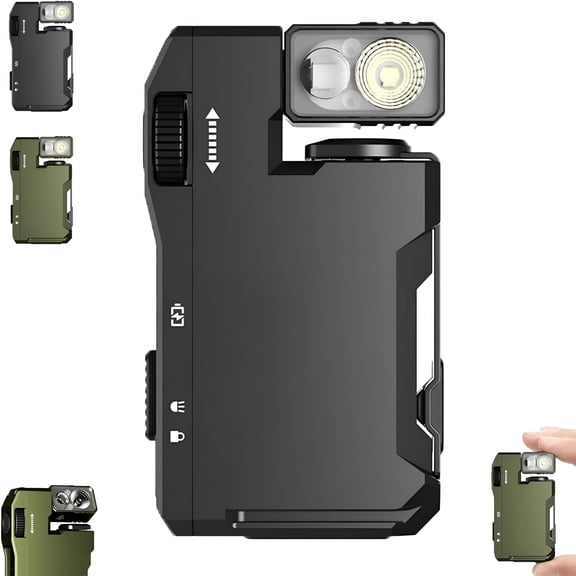 HIBIBUD 2026 New Premium Pocket-Sized Mini Rgb Flashlight - 400Lm Brightness,Edc Light 400 Lumens,Rotating Head,Great for Gear Bag,Repair,Mini Rechargeable for Camping,Hiking,Emergency,Travel (Black)