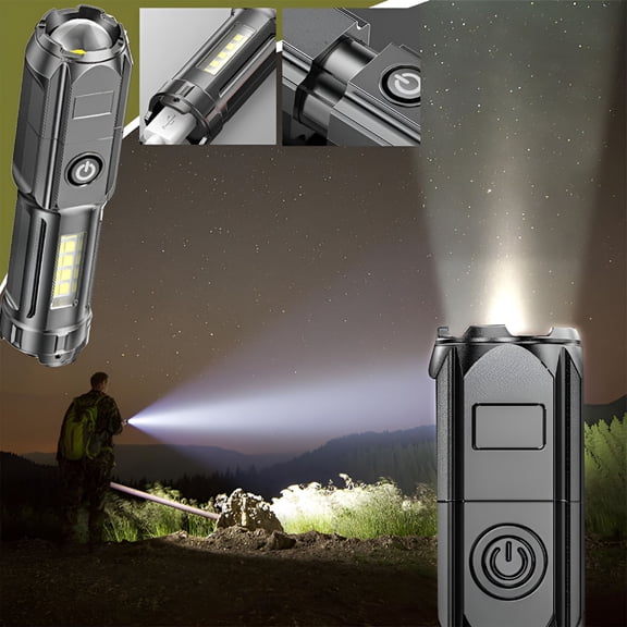 HIBIBUD 2026 New Rechargeable Led Flashlight, 5000 High Lumens, Outdoor Camping Flashlight for Camping and Emergencies for Hiking, Hunting, Fishing, Travel, Night Walks
