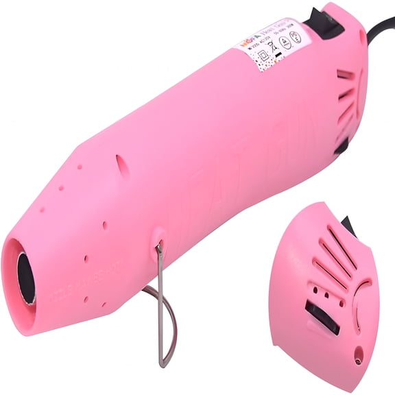 HIBIBUD 2026 New Resin Heat Gun,6.6Ft Cable 300W Hot Air Gun for Crafting,Acrylic Paint Dryer Multi-Purpose Electric Heating Nozzle (Pink Temp Regulation)