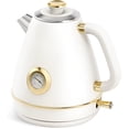 thumbnail image 1 of HIBIBUD 2026 New Retro Electric Kettle - 1.7 Liters / 57.5 Ounces Tea Kettle with Thermometer,All Stainless Steel,1200 Watts Fast Boiling,Bpa-Free,Cordless,Automatic Shut Off - Pearl White, 1 of 7