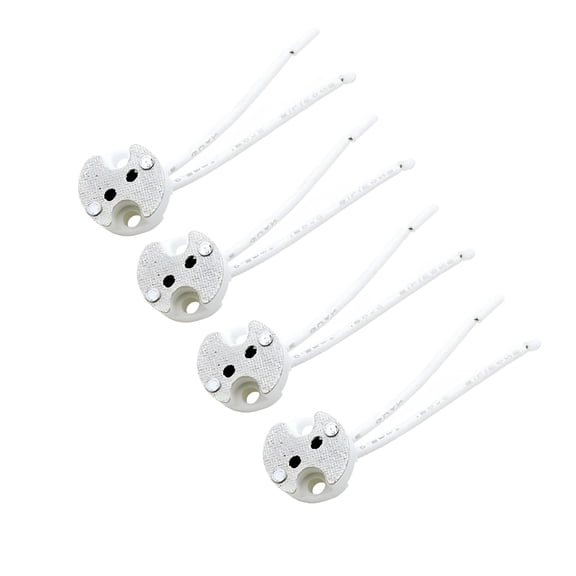 HIBIBUD 2026 New Round Sockets Lamp Holder Ceramic Socket Adapter Mr16 Ceramic Gu5.3 Led Bulb Base for Halogen/Led Bulb Gu5.3 Socket Adapter 4Pcs