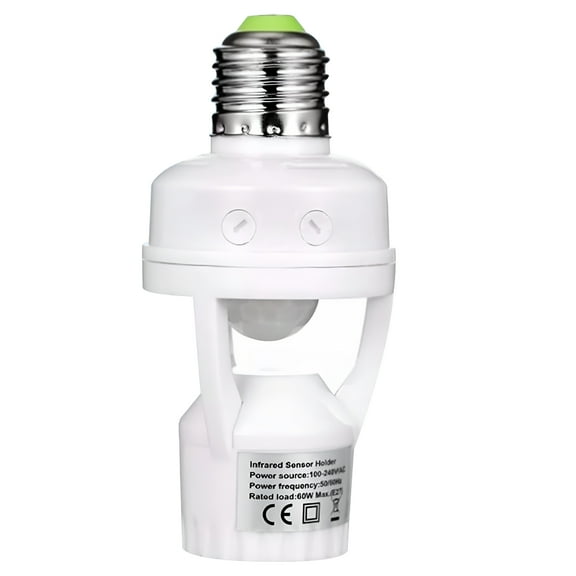 HIBIBUD 2026 New Sensor Bulb Light Switch Motion Detection Infrared Induction Adjustable Screw Bulb Control Switch for Corridor, Workshop, Garage, Stairways, Hallways, Offices.