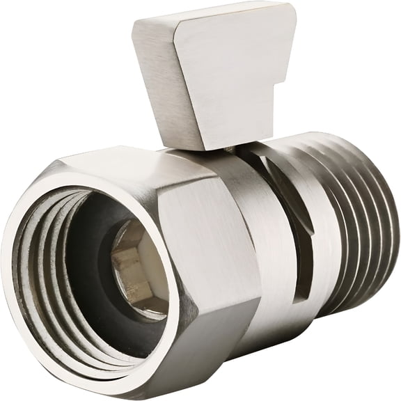 HIBIBUD 2026 New Shower Head Shut Off Valve,Brass Shower Flow Control Valve G1/2 Flow Pressure Regulator (Female and Male) Water Flow Restrictor for Handheld Shower,Bidet Sprayer