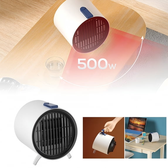 HIBIBUD 2026 New Small Electric Heater Room Heaters for Indoor Use Portable Rechargeable 110V Mini Heater Home Desktop Foot Warmer Portable for Personal Warmth, Desk Heating, Small Room, Winter Use