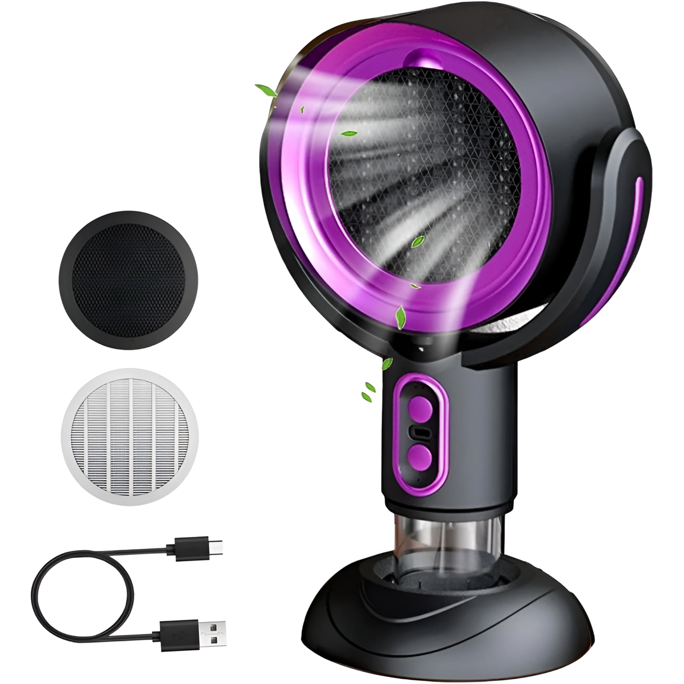 HIBIBUD 2026 New Smoke Purifier for Smoking Indoors, Portable Range Hood for Cooking, Detachable Purifier Fan and Washable Smoke Filter for Indoor Bbq, Hot Pot, Extractor Hood (Purple, Plug In)