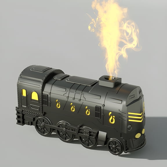 HIBIBUD 2026 New Steam Train Essential Oil Diffuser with Light 300Ml Train Humidifier Diffuser Ultra Quiet 2 Misting 2 Light Mode Steam Train Diffuser Auto Off Diffuser for Home Office Bedroom