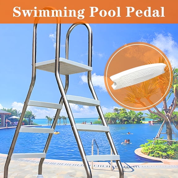 HIBIBUD 2026 New Swimming Pool Step Replacement,White Plastic Ladder Accessory,Pedal Design,Pool Maintenance,Easy Installation for Swimming Pools, Pool Ladders, Poolside Steps, Outdoor Pools