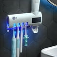 thumbnail image 1 of HIBIBUD 2026 New Toothbrush Sanitizer,Uv Toothbrush Holder Wall Mounted,Bathroom Toothbrush Sanitizer,With 4 Slots and 1 Automatic Toothpaste Dispenser,For Electric / Regular Toothbrush, 1 of 4