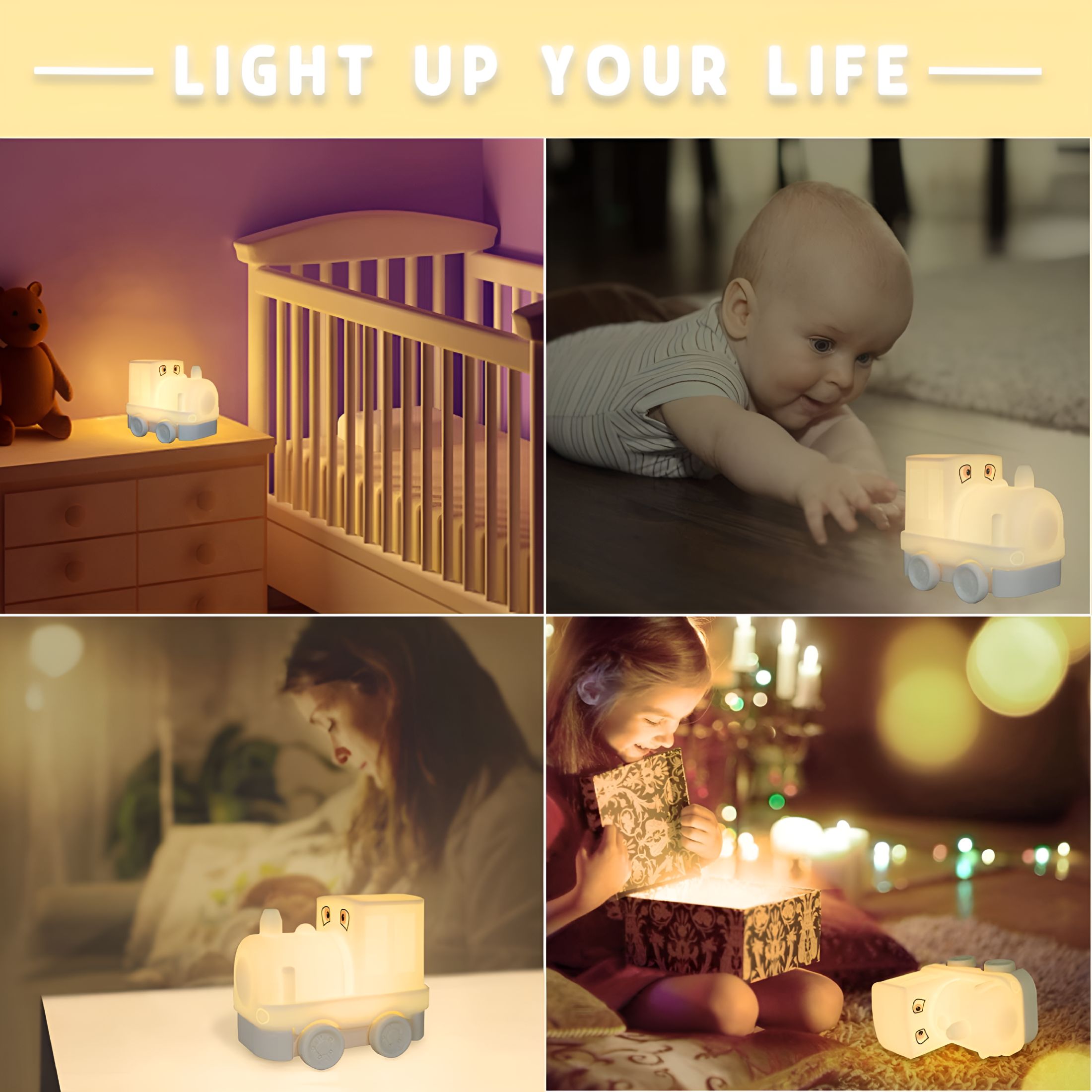 HIBIBUD 2026 New Train Night Light for Kids,Baby Nursery Lamp with Touch Controls,Bedside for Nursing&Breastfeeding,Usb Rechargeable,Newborn Or Toddler Bedroom Decor for Boys and Girls