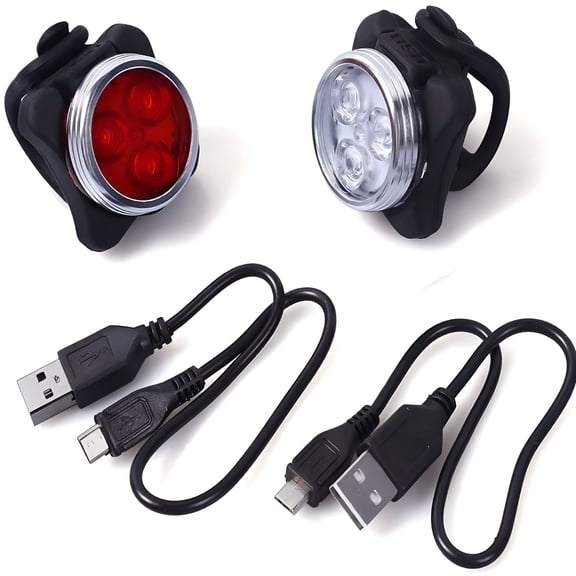 HIBIBUD 2026 New Usb Rechargeable Bike Light Set Led Light 650Mah 2Light Mode Front Bike Lights for Riding Light Bike Lights Lights Forcycling Rear Light Bike Reflectors&Lights Airplane Stroller