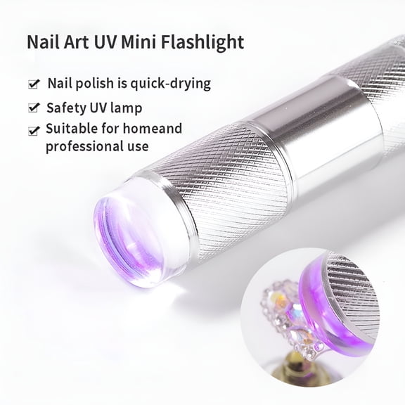 HIBIBUD 2026 New Uv Mini Flashlight with Stamper Portable Silicone Handheld Led Manicure Lamp for Nail Art,Gel Polish,Stamping,Diy Manicure,Home Salon Use