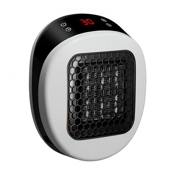 HIBIBUD 2026 New Wall-Mounted 600W Ceramic Heater-Fast Heating with Adjustable Thermostat,Timer,And Led Display for Indoor Use,Ceramic Plug in Heater Fast Room Wall Indoor Heater