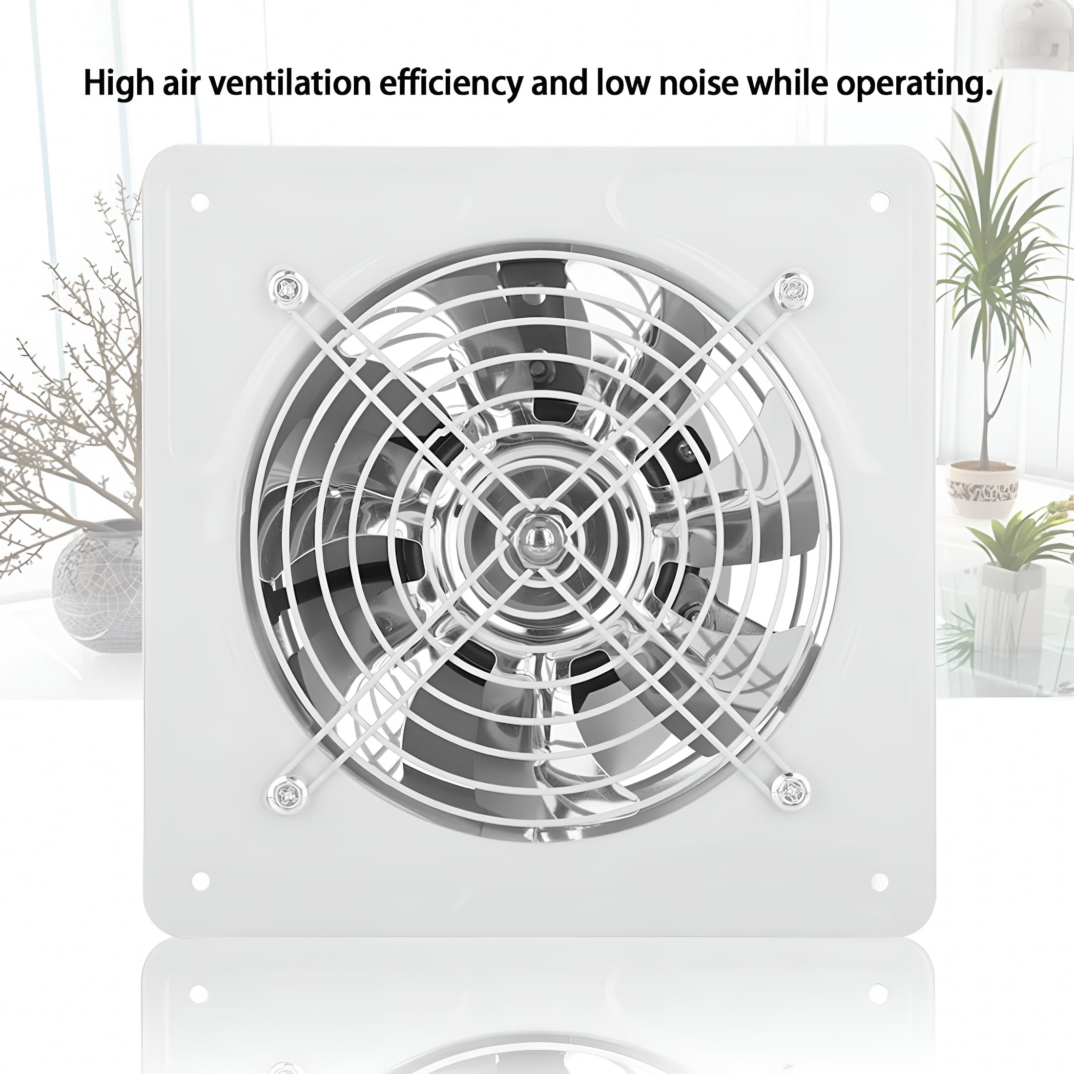 HIBIBUD 2026 New Wall Mounted Exhaust Fan Low Noise Home Bathroom Kitchen Garage Air Vent Ventilation Fan 40W 220V for Bathroom, Kitchen, Garage, Home, Ventilation, Air Circulation, Energy-Efficient.