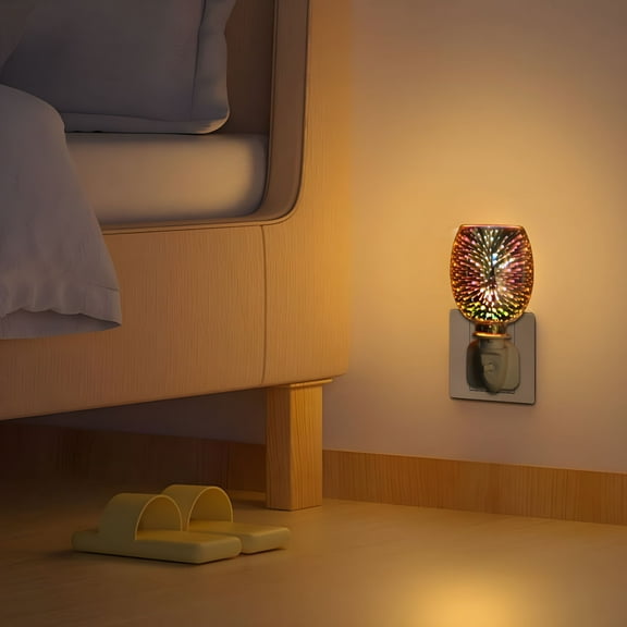 HIBIBUD 2026 New Wax Melt Warmer Plug In-Fire Plug in Wall Glass Wax Melter for Scented Wax Pluggable Candle Warmer for Home Office Decor