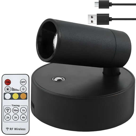 HIBIBUD 2026 New Wireless Led Picture Spotlight with Remote,Rechargeable,Black, for Artwork, Photos, Display Lighting, Galleries, Home Decor, Accent Lighting