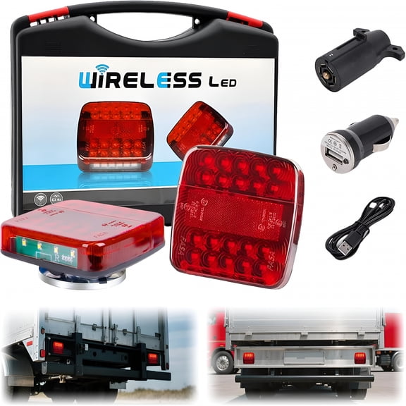 HIBIBUD 2026 New Wireless Trailer Lights Magnetic,Rechargeable Wireless Trailer Tow Lights Led Kit Waterproof for Truck Camper Rv,For Towing,Trailer Safety,Outdoor Adventures,Vehicle Lighting
