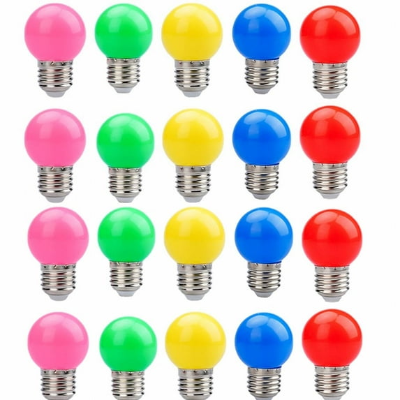 HIBIBUD 20Pcs Color Changing Light Bulb,Comfortable Light Smart Light Bulbs,Wide Application Led Light Bulbs,C1,3W