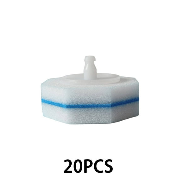 HIBIBUD 20Pcs Toilet Wand Refills,Built-In Cleaner Toilet Wand,Foam Action Stubborn Stain Removal Cleaning Products,Blue