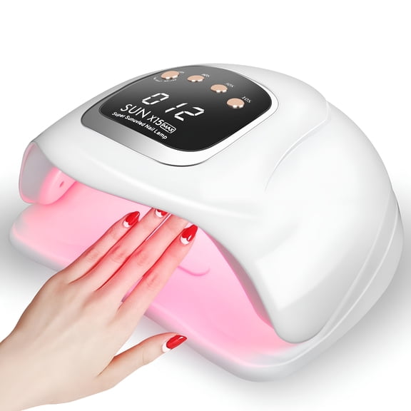 HIBIBUD 280W UV Nail Lamp for Gel Nails Polish, 66 LED Beads Fast Curing UV Light Nail Dryer with 4 Timing Settings Nail Lamps for Gel Polish