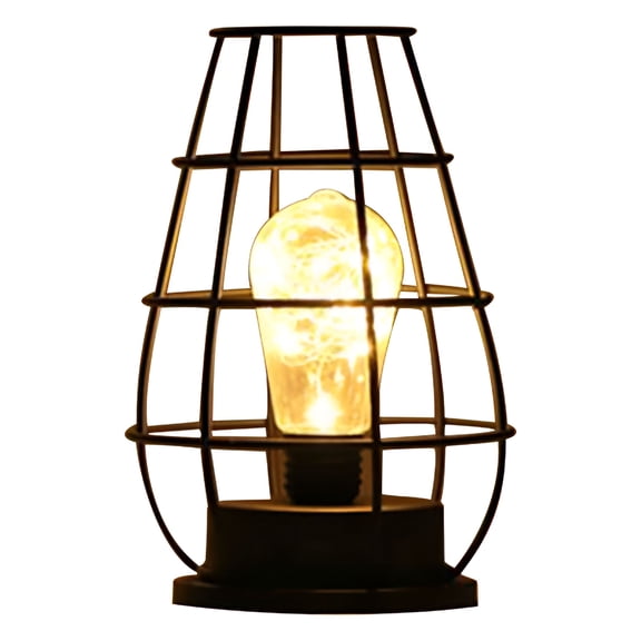 HIBIBUD 28cm Industrial Vintage Dimmable Table Lamp