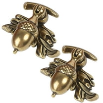 HIBIBUD 2Pcs Acorn Shaped Cabinet Knob,Elegant Ornament Cabinet Knob Acorn Shaped,Comfortable Grip Acorn Shaped Drawer Pull,Style1
