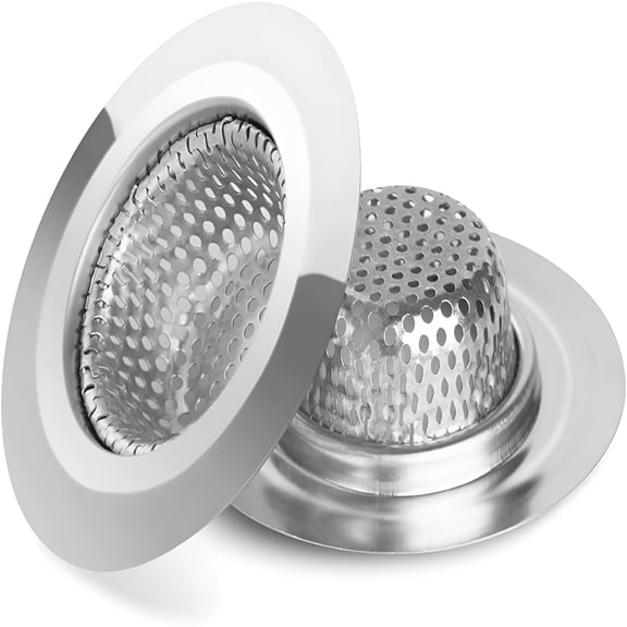 HIBIBUD 2Pcs Bathtub Drain Strainer - 2.79 Inch Shower Hair Drain Catcher,Stainless Steel Shower Bathtub Drain Cover,Bathroom Sink Strainer Filter Basket for Bathroom Sink,Wash Basin Floor Drain