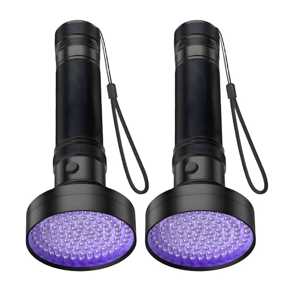HIBIBUD 2 Pcs UV Flashlight, Black Light for Pet Urine Detection and DIY UV Glue Curing