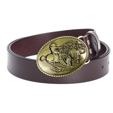 1 X Brand New Jadive Western Leather Buckle Belts Cowboy Longhorn Bull