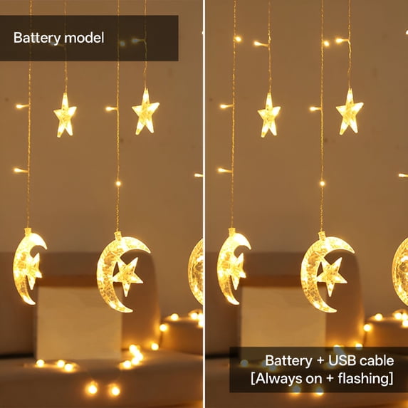 Image result for HIBIBUD 2Pcs Fairy Lights,Energy Efficient Curtain Lights ,Remote ...