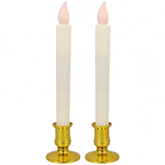 HIBIBUD 2Pcs LED Electric Window Candles, USB Rechargeable
