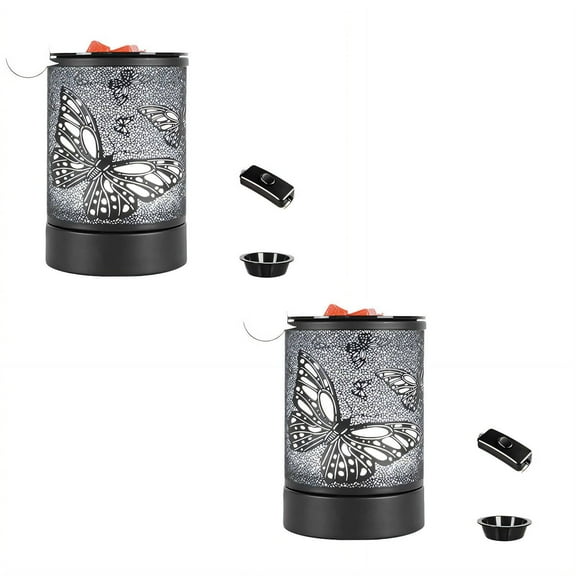 HIBIBUD 2Pcs Led Lights for Bedroom Energy-Efficient Design Wax Warmer for Scented Wax Magical Ambiance Wax Melt Warmer White