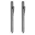 thumbnail image 1 of HIBIBUD 2Pcs Penlight,Clamp Design Pocket Flashlight,Tail ButtonPenlights for Nurses,Silver, 1 of 7